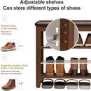 Ljojo™ Adjustable Height Shoe Bench with Leather Cushion