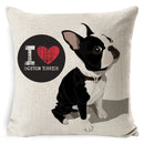 Dog Breed Cotton Linen Cushion Cover Set by Ljojo: Bull Terrier to Chihuahua & More