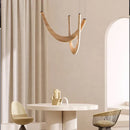 Wabi Sabi Solid Wood Chandelier Pendant Lamp for Living Dining Room by Ljojo