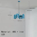 Ljojo Nordic Minimalist U-shaped Iron Chandelier Art Pendant Lamp LED Lighting