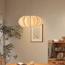 Japanese Wabi Sabi Style Silk Pumpkin Led Pendant Light - Retro Bedroom Chandelier by Ljojo