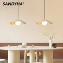 LED Cream Lotus Leaf Chandelier for Stylish Dining Room Decor by Ljojo