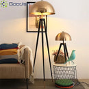 Wabi-sabi Tripod Iron Cap LED Floor Lamp for Bedroom Chandelier by Ljojo