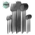 Ljojo 20-Piece Stainless Steel Cutlery Set - Matte Finish Flatware Set