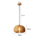 Natural Wicker Rattan Pendant Light Hand Knit Braided Ceiling Lamp by Ljojo