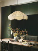 Japanese Wabi Sabi Fabric E27 Pendant Light | Retro Living Room Chandelier by Ljojo