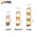 Ljojo Japanese Yellow Travertine Glass Ball Wall Sconce - Modern Stone Lamp