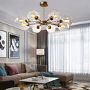 Modern Glass LED Chandelier Hanging Light Fixture for Living Room Dining Kitchen Bedroom by Ljojo