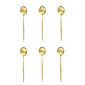 Ljojo Mini Teaspoon Set in Black Rose Gold Stainless Steel