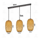 GEW Classic HandWoven Bamboo Lantern Pendant Lamp by Ljojo - Natural Rattan Wicker Chandelier Lighting.