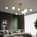 Ljojo Luxury Copper Pendant Light: Modern Magic Bean Style for Living Room