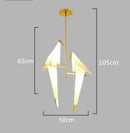 LED Branch Pendant Light: Modern Paper Bird Indoor Lighting by Ljojo