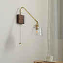 Ljojo LED Wall Lamps: Modern Style for Bedroom, Bathroom, Living Room, Walnut Copper Fixtures