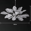 French Flower Light Luxury Living Room Platinum Crystal Chandelier by Ljojo - New Beautiful Leaf Chandelier