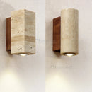 Ljojo Travertine Wall Light LED Bedroom Sconce - Wabi Sabi Decor for Living Room & Corridor
