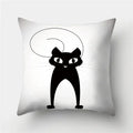 Cute Cat Cushion Cover 45x45cm - Ljojo Home Decor Pillowcases