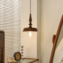 Ljojo Japanese Retro Pendant Light Solid Wood Chandelier for Dining Room Study Lamp