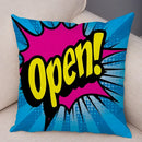 Ljojo Letters Print POP ART Pillowcase - Home Decor Cushion Cover
