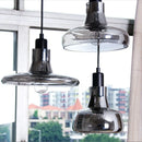 Ljojo Modern Bauhaus Smoke Gray Glass Stone Iron LED Pendant Light for Living Room