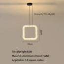 Crystal Heart-shaped Modern Pendant Light for Bedroom Living Room by Ljojo