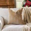 Embroidered Forest Deer Velvet Christmas Pillow Cover 45x45cm for Living Room & Bedroom by Ljojo