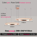 Ljojo LED Chandelier: Modern Dining Room Lighting for Bedroom, Living Room, and Study