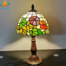 8-Inch Petunia Table Lamp Tiffany Style Hand-welded Art Glass Night Light by Ljojo