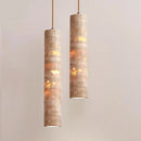 Ljojo Marble Chandelier Pendant Lamp Long Strip Light Luxury Art Bedroom Cream Style
