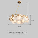 Ljojo Luxury Glass and Gold Pendant Light for Modern Dining Room