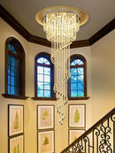 Ljojo Luxury Crystal Chandelier LED Light Fixture for Living Room & Villa