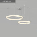 Modern Chandelier Smart LED Ceiling Lights | Creative White Ring for Living Room by Ljojo