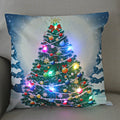 Ljojo LED Christmas Light Pillowcase 45cm - Super Soft Polyester Home Decor
