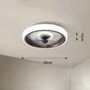 Ljojo 50CM Ceiling Fans Light: Bedroom Living Room Silent Fans Lighting Low Floor Fan Lamp