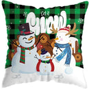 Cute Santa Claus Snowman Print Pillowcase for Ljojo Christmas Party Decor