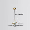 Ljojo Marble Copper LED Pendant Light - Modern Living Room Chandelier