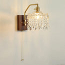 French Luxury Copper Crystal Wall Lamp | Rechargeable | Walnut Lighting | Ljojo