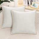 Ljojo Linen Chenille Pillow Case 50x50cm Sofa Bed Car Decorative Cushion Cover