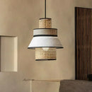 Ljojo Minimalist Cloth Rattan Pendant Lights for Living Room, Dining Room, Kitchen