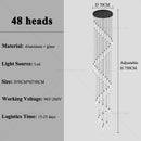 Nordic Minimalist LED Chandelier for Rotating Staircase - Luxury Villa Pendant Light by Ljojo