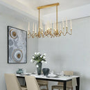 Ljojo Luxe Crystal Chandelier: Elegant Nordic Office & Living Room Pendant Lamp