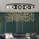 Ljojo LED Glass Ceiling Chandelier for Hotel Lobby Restaurant Art Lighting Fixtures