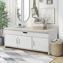 Ljojo™ Entryway Shoe Bench with Lift Top Storage and Cushioned Seat