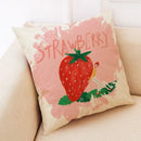 Fruit Girl Print Linen Pillowcase by Ljojo: Office Car Living Room Sofa Decor