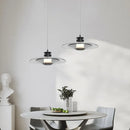 Modern Glass Flying Saucer LED Pendant Light Chandelier for Dining Room by Ljojo