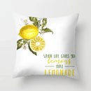 Lemon Pattern Summer Cushion Cover for Sofa Decor by Ljojo