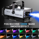 Ljojo™ 1200W RGB LED Fog Machine Haze Generator Remote Controlled DJ Disco Party
