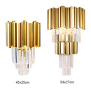 Modern Gold Crystal Wall Lamp LED Light E14 Bulbs Bedroom Living Room Lighting Ljojo
