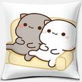 Cartoon Cute Mocha Mochi Peach Cat Pillow Case - Ljojo Home Decor
