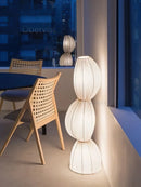 Middle Aged Silk Floor Lamp for Living Room | Niche Design LED Desk Lamp Room Decor by Ljojo