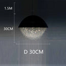 Ljojo Modern Crystal Glass Ceiling Chandelier for Home Living Room Bedroom Study Lighting